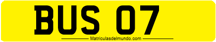 Matrícula personalizada británica tipo 8