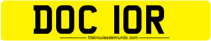 Matrícula personalizada DOCTOR