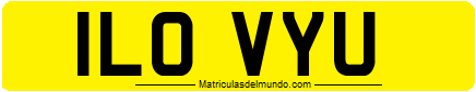 Matrícula personalizada británica. Tipo 2