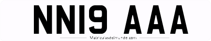 Matrícula personalizada británica del tipo 1