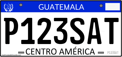 Patente de auto de Guatemala