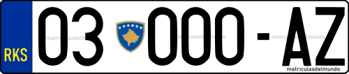 Matrícula de coche de Kosovo personalizada gratis