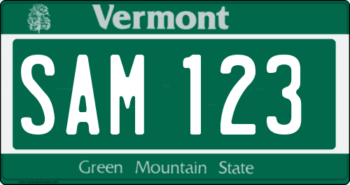 matricula de Vermont actual Green Mountain State verde