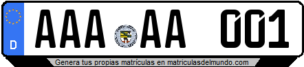 Genera tu propia matricula de Alemania de tres letras / Generate your own license plate from Germany with three letters