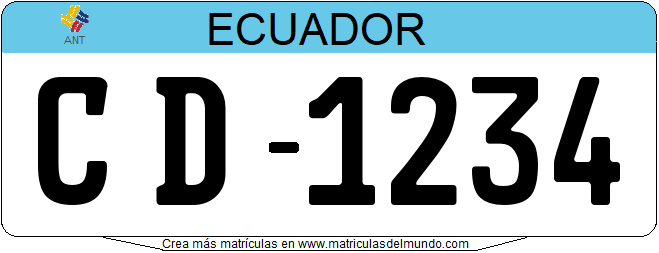 Genera tu propia matricula ecuatoriana ecuador diplomatico consular tecnico gratis / Generate your own ecuador license plate from diplomatic consular for free