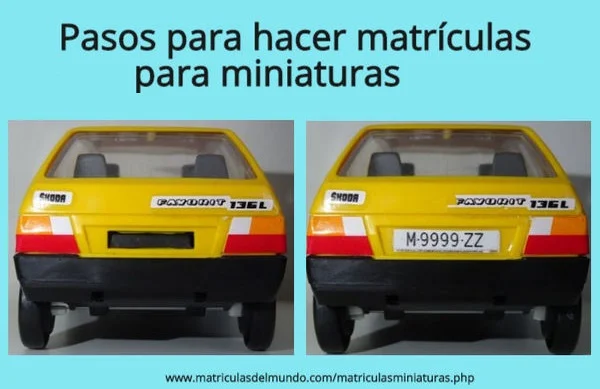 Cómo hacer matrículas para coches de miniatura Hacer matrículas miniaturas coches