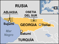 Mapa de Abjasia político actualizado