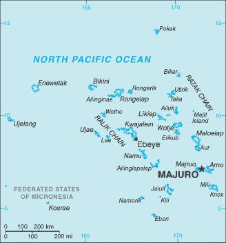 Mapa de Islas Marshall político actualizado