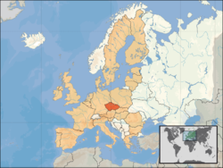 Mapa de República Checa político actualizado