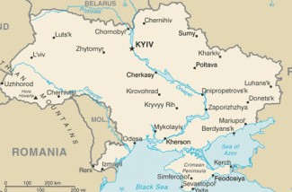 Mapa de Ucrania político actualizado