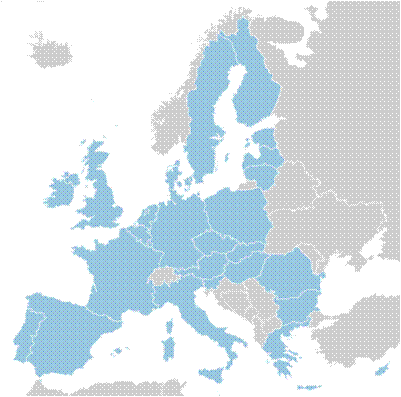 Mapa de Unión Europea político actualizado