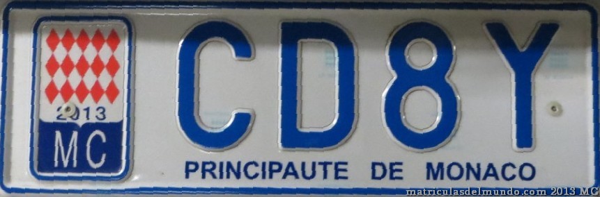 Matrícula de coche de Mónaco cuerpo diplomático CD