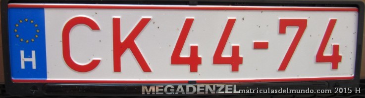 Matrícula de coche de Hungría consular antiguo