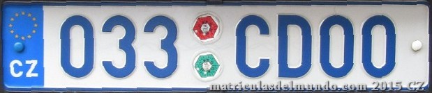 matricula diplomatica azul de coche de republica checa