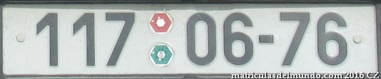 Matrícula de coche de República Checa militar