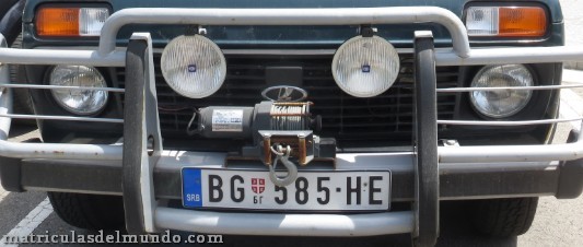 Lada de Serbia Matricula serbia