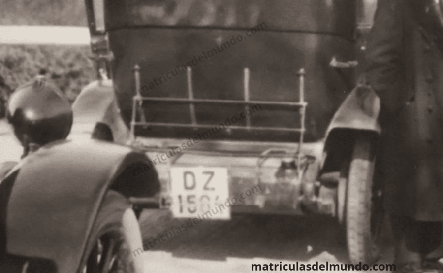 Matrícula de coche de Ciudad Libre de Dánzig actual con código DZ