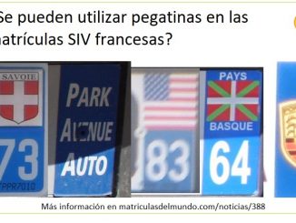 ¿Se pueden utilizar pegatinas en las matrículas francesas?