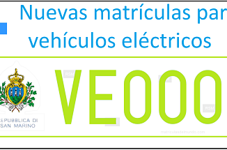 Nuevas matrículas para vehículos eléctricos en San Marino