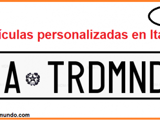 Matrículas personalizadas en Italia