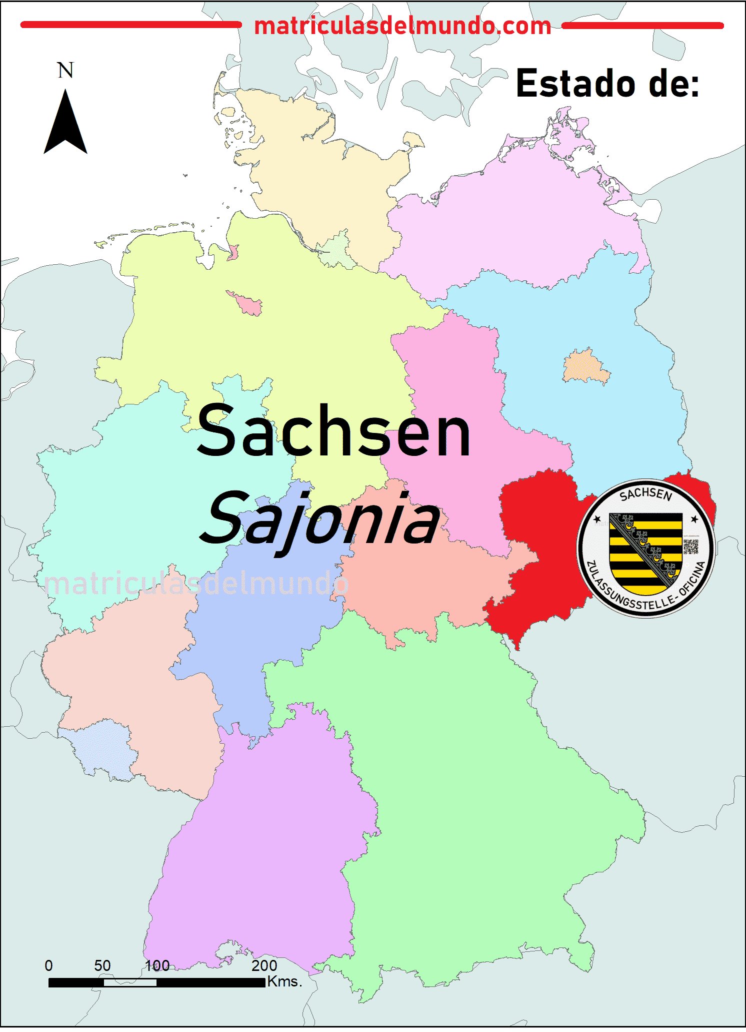 Kartenbild von Sajonia
