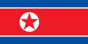 Bandera actual de Corea del Norte