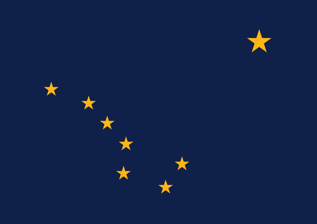Image of the current flag of USA - Alaska
