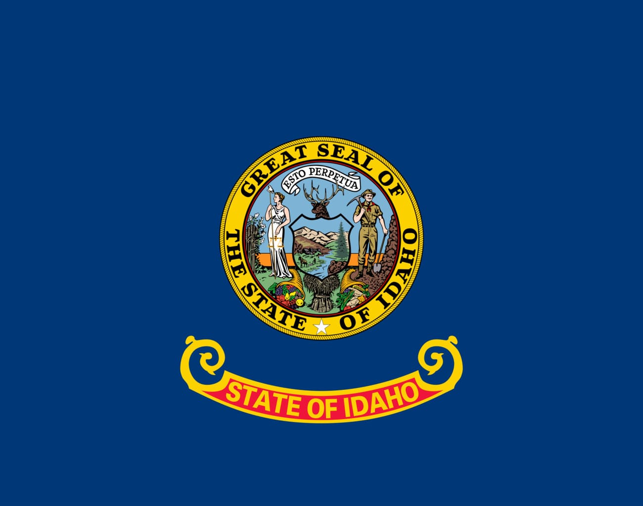 Image of the current flag of USA - Idaho