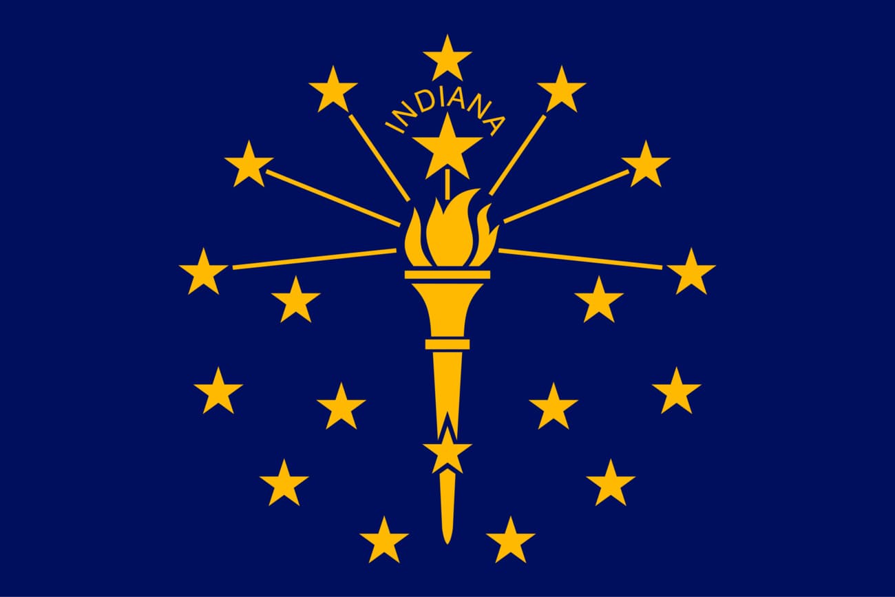 Image of the current flag of USA - Indiana