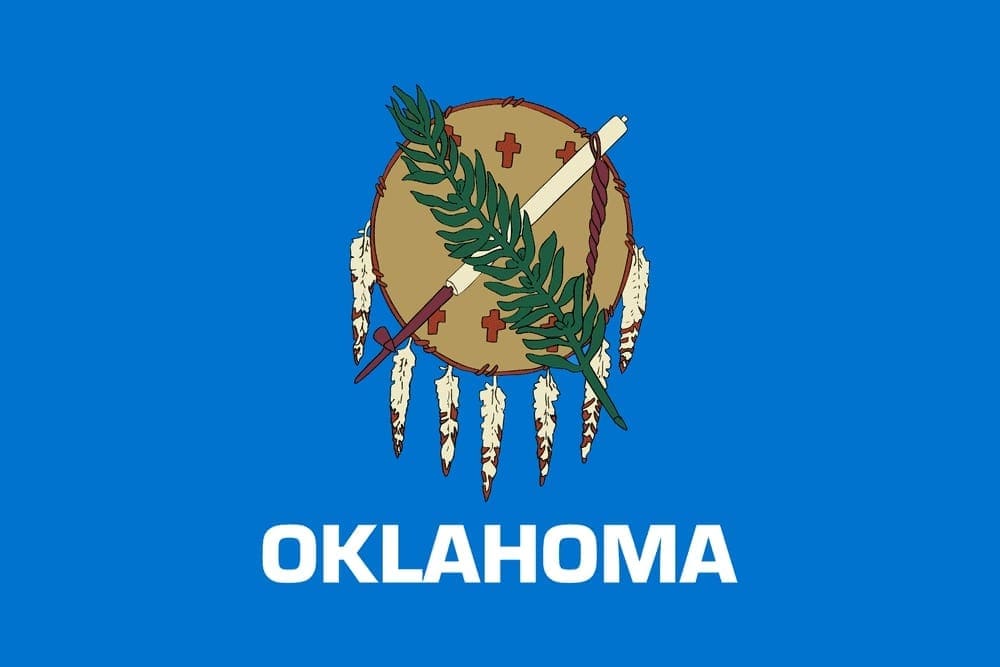 Image of the current flag of USA - Oklahoma