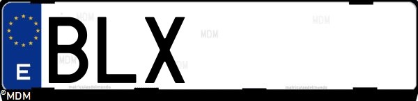 Matrícula española BLX, correspondiente al año 2001