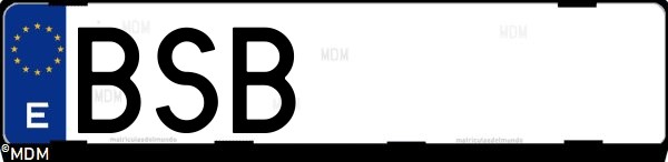 Matrícula española BSB, correspondiente al año 2002