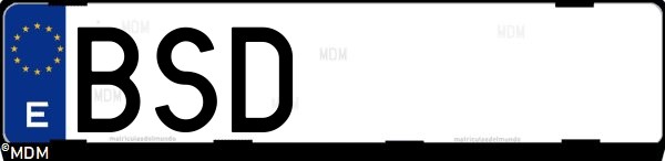 Matrícula española BSD, correspondiente al año 2002