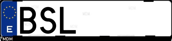 Matrícula española BSL, correspondiente al año 2002