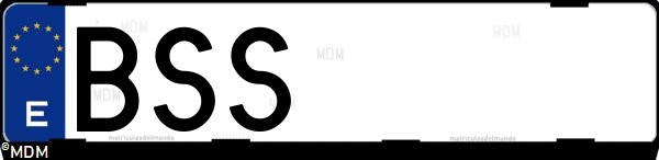 Matrícula española BSS, correspondiente al año 2002