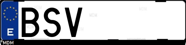 Matrícula española BSV, correspondiente al año 2002