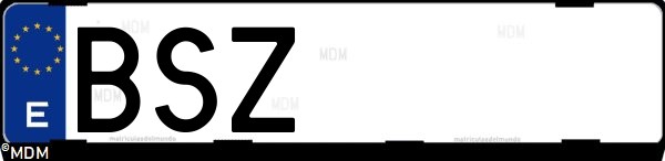 Matrícula española BSZ, correspondiente al año 2002