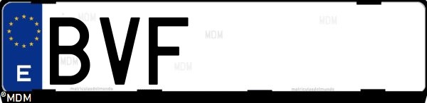 Matrícula española BVF, correspondiente al año 2002