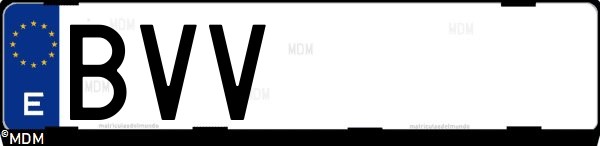 Matrícula española BVV, correspondiente al año 2002