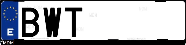Matrícula española BWT, correspondiente al año 2002