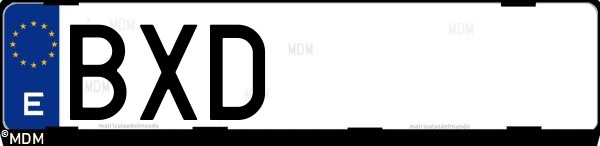 Matrícula española BXD, correspondiente al año 2002