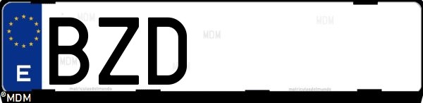 Matrícula española BZD, correspondiente al año 2002