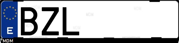 Matrícula española BZL, correspondiente al año 2002