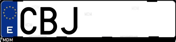 Matrícula española CBJ, correspondiente al año 2002