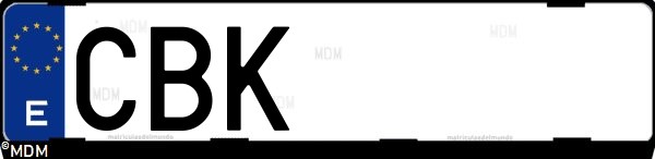 Matrícula española CBK, correspondiente al año 2002