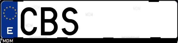Matrícula española CBS, correspondiente al año 2002