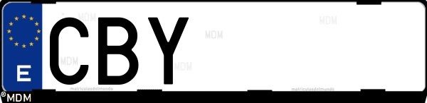 Matrícula española CBY, correspondiente al año 2002