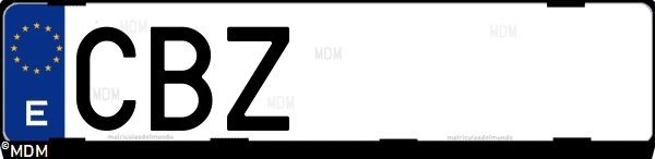 Matrícula española CBZ, correspondiente al año 2002