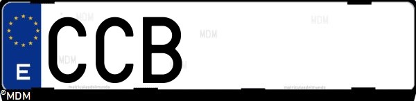 Matrícula española CCB, correspondiente al año 2002
