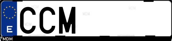 Matrícula española CCM, correspondiente al año 2002